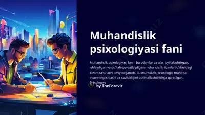 muhandislik psixologiyasi fani — PPTX