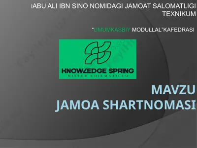 jamoa shartnomasi — PPTX
