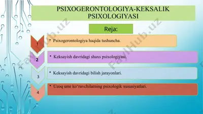 gerontopsixologiya-keksalik psixologiyasi — PPTX