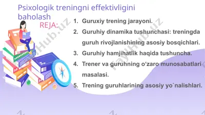 psixologik treningni effektivligini baholash — PPTX