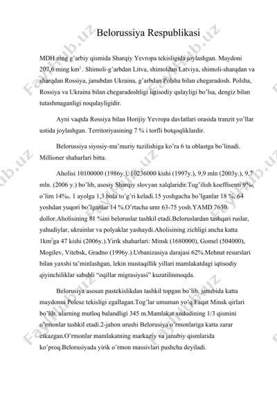 belorussiya respublikasi — DOC