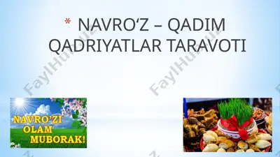 navro‘z – qadim qadriyatlar taravoti — PPTX