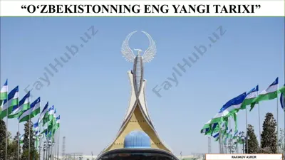 oʻzbekistonning eng yangi tarixi — PPTX