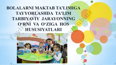 maktab ta’limi va tarbiyaviy jarayon — PPTX
