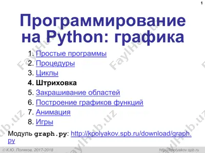 программирование на python: графика — PPT