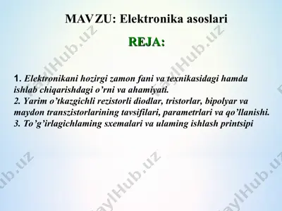 elektronika asoslari — PPT
