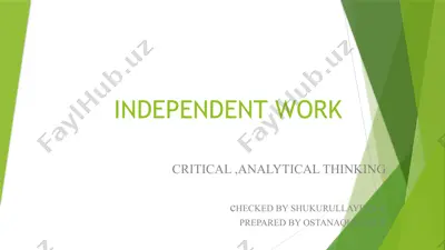 analytical thinking — PPTX
