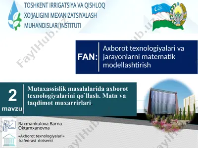 amaliy axborot texnologiyalari — PPTX