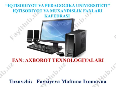 iqtisodiyot va pedagogika universiteti — PPTX