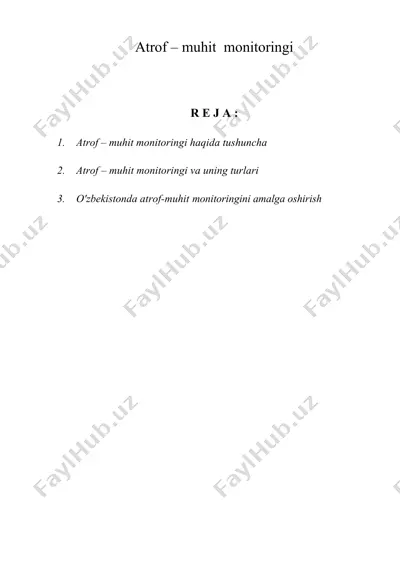 atrof – muhit monitoringi — DOC
