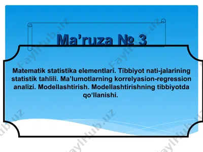 matematik statistika elementlari — PPT
