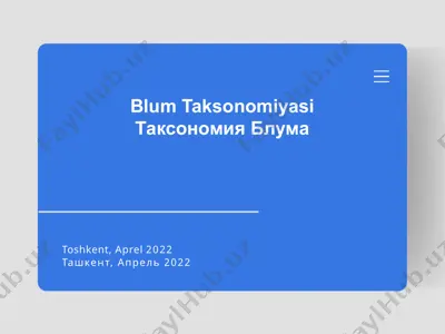blum taksonomiyasi — PPTX