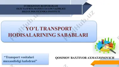 yo’l transport hodisalarining sabablari — PPTX