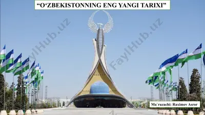 o‘zbekistonning eng yangi tarixi — PPTX