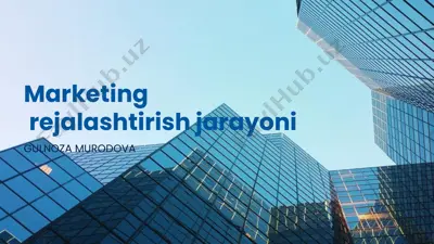marketing rejalashtirish jarayoni — PPTX