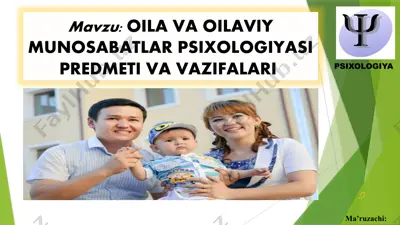 oila va oilaviy munosabatlar psixologiyasi — PPTX