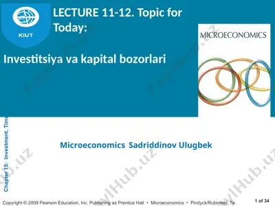 investitsiya va kapital bozorlari — PPT