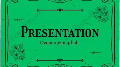 ovqat xazm qilish — PPTX