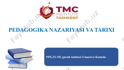 pedagogika nazariyasi va tarixi — PPTX