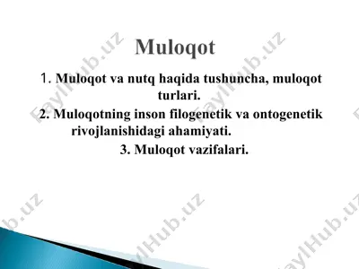 muloqotlar va nutq — PPT