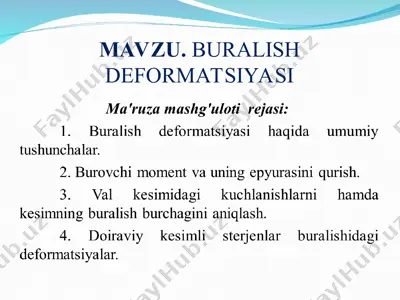 tashqi buralish deformatsiyasi — PPT