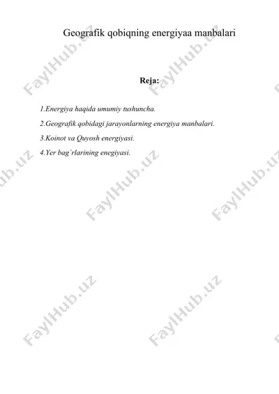 geografik qobiqning energiyaa manbalari — DOC