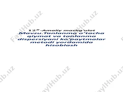 statistik taqsimoti — PPTX