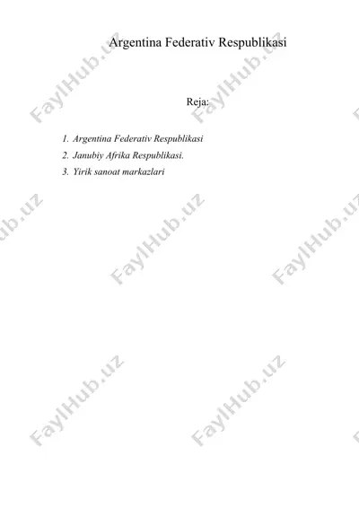 argentina federativ respublikasi — DOC
