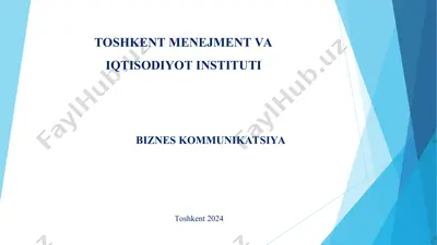 biznes kommunikatsiya — PPT