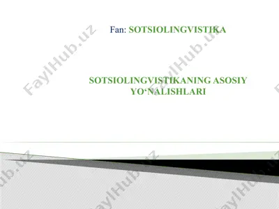 sotsiolingvistika — PPTX