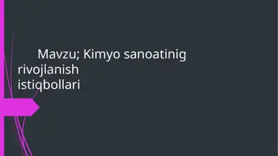 kimyosanoati — PPTX