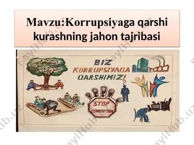 korrupsiyaga qarshi kurashning jahon tajribasi — PPTX