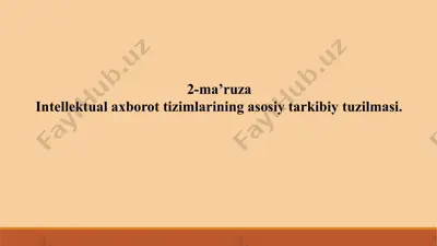 intellektual axborot tizimlari — PPTX
