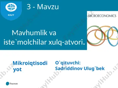 mavhumlikva iste`molchilar xulq-atvori — PPTX