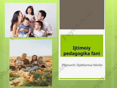 ijtimoiy pedagogika — PPTX