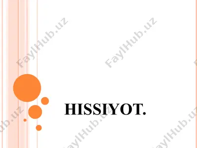 hissiyot — PPT