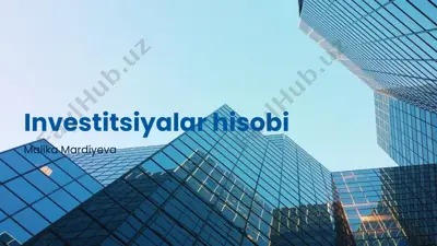 investitsiyalar hisobi — PPTX