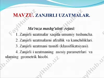 zanjirli uzatmalar — PPT