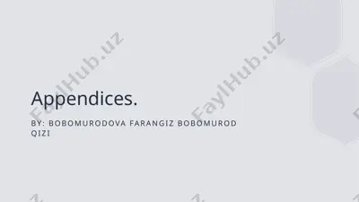 appendices — PPTX