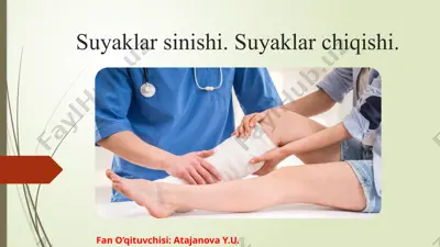 suyaklar shinishi va suyaklar chiqishi — PPTX