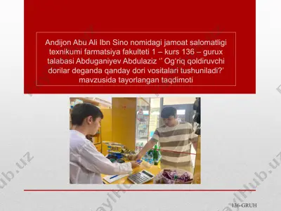 og‘riqqoldiruvchi dorilar — PPTX