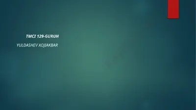 internet tarmoq va biznes jarayonlarni tashkil etish — PPT