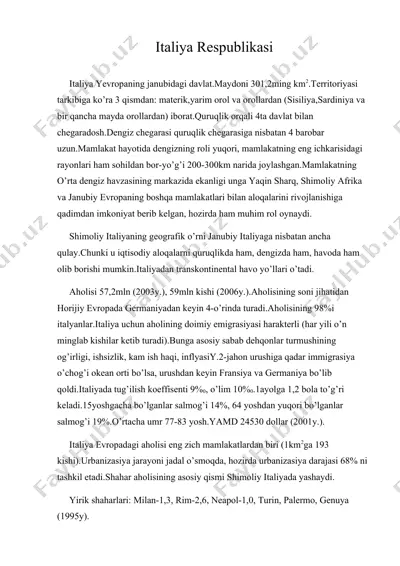 italiya respublikasi — DOC