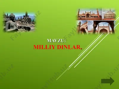milliy dinlar — PPT