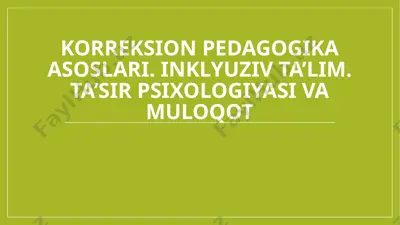 korreksionpedagogika — PPTX