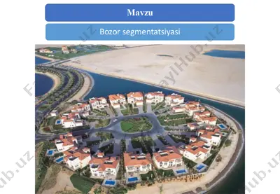 bozor segmentatsiyasi — PPT