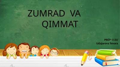 zumrad va qimmat — PPTX