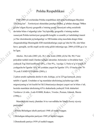 polsha respublikasi — DOC