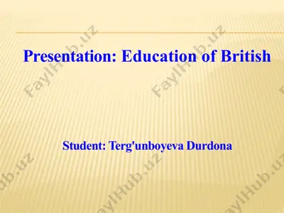 education of british — PPTX