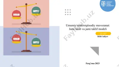 umumiy makroiqtisodiy muvozanat — PPTX